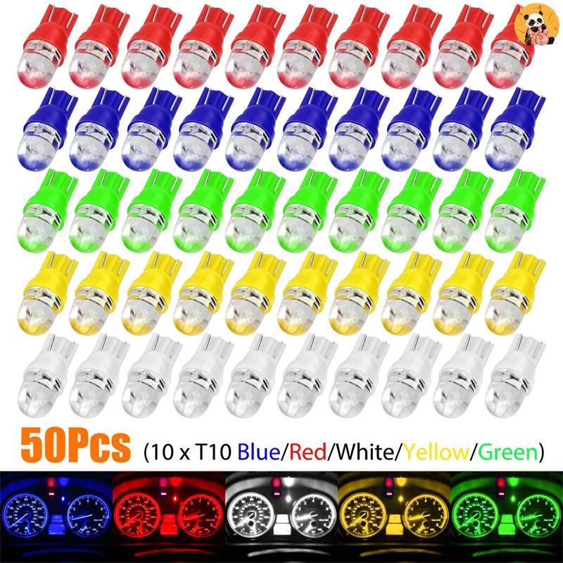 [CO] 50PCS T10 194 168 2825 LED Speedometer Instrument Gauge Cluster Dash หลอดไฟ [TH]