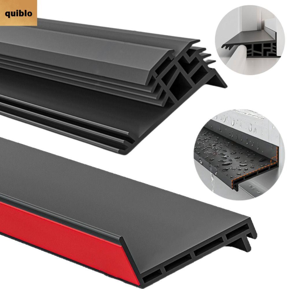 QUIBLO หน้าต่าง Water Blocking Bar, Ainproof Water Backflow TPE กันน้ํา Baffle, Leakage Maintenance Self-Adhesive Sealing Strip Rain Protection