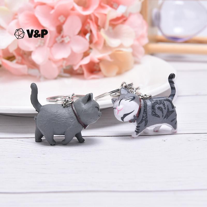 V&P ใหม่แมวน่ารักลูกแมวพวงกุญแจพวงกุญแจจี้เครื่องประดับของเล่นเด็กของขวัญ