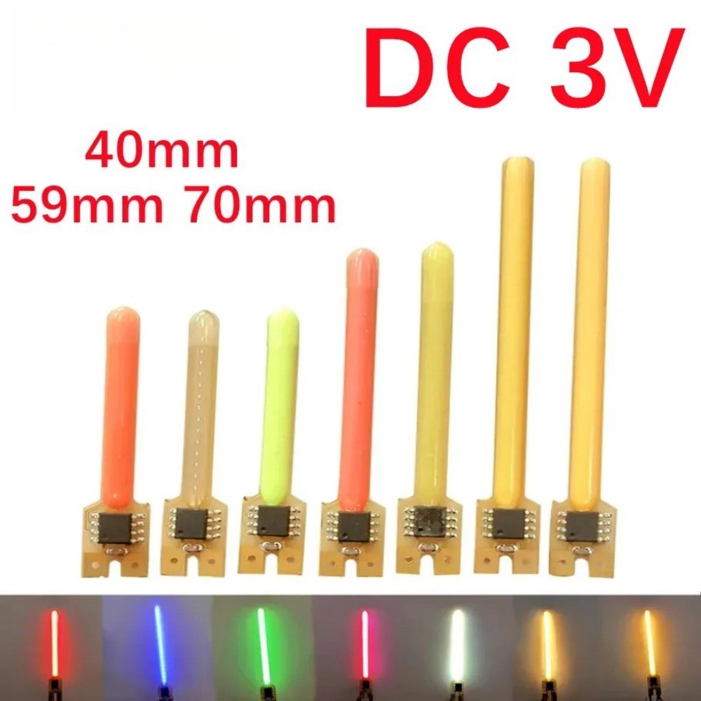 40/59/70 มม.DC3V Multicolor LED Meteor Shower น้ําไหลโคมไฟ LED COB Filament ไดโอด 2200K สีฟ้าสีแดงสีเขียวชมพูหลอดไส้อะไหล่