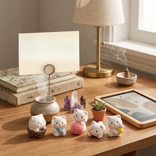 ของแต่งบ้าน แมวน้อยน่ารัก ของตกแต่ง ตกแต่งคาเฟ่ ตกห้อง ตกคอม ตกโต๊ะ บ้าน ของบ้านน่ารัก โต๊ะแมว ตกแมว ตุ๊กตาตกโต๊ะคอม
