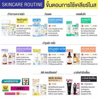 [1 ซอง] Clear Nose เคลียร์โนส เซรั่ม/เจล/บีบี/โฟมล้างหน้า/กันแดด/ลอกสิว/โทนอัพ