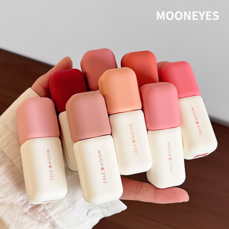 MOONEYES ลิปกลอส ลิปกลอสเนื้อแมท ฐาน ลิปสติกสีนู้ดไวท์เทนนิ่ง