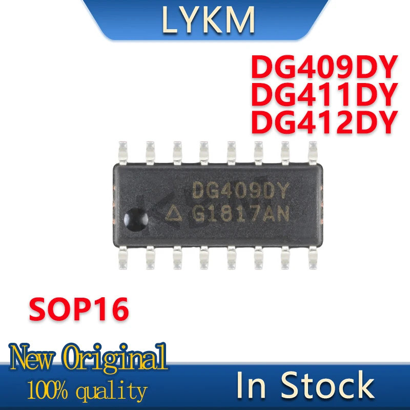 5PCS DG409DY DG411DY DG412DY -T1-E3 DG409DYZ DG411DYZ DG412DYZ SOP16 Analog สวิทช์ชิปในสต็อก