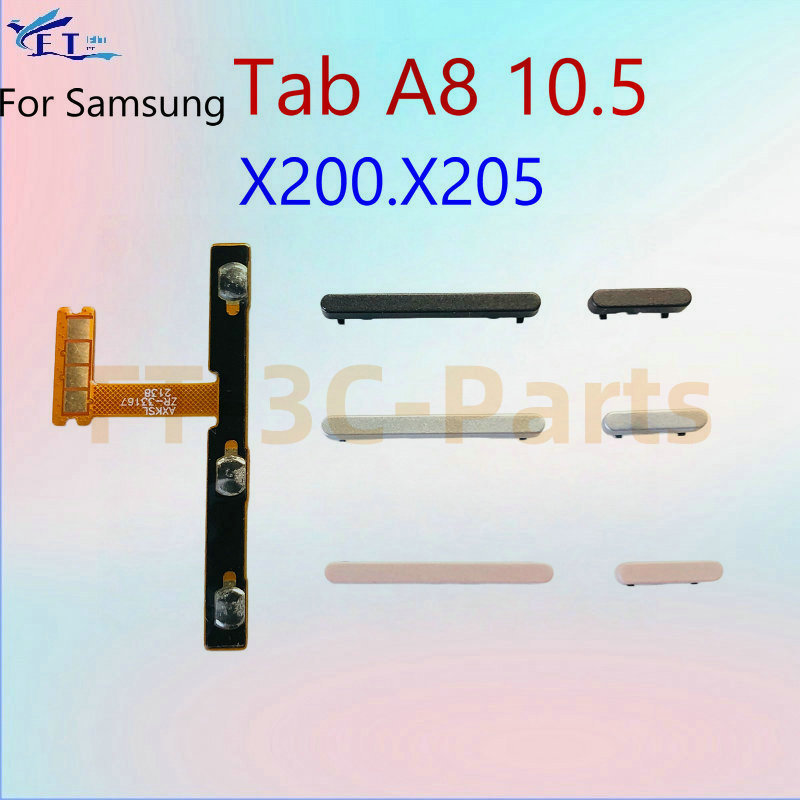สําหรับ Samsung Tab A8 10.5 X200 X205 สวิตช์ไฟปุ่มเปิด/ปิดปุ่มปรับระดับเสียง Flex Cable Replacement