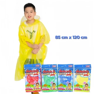 6-10-12 ตัว เเสื้อกันฝนผู้ใหญ่ PE แบบหนา ขนาด 145x85 ซม คละสี พร้อมส่ง L-1120