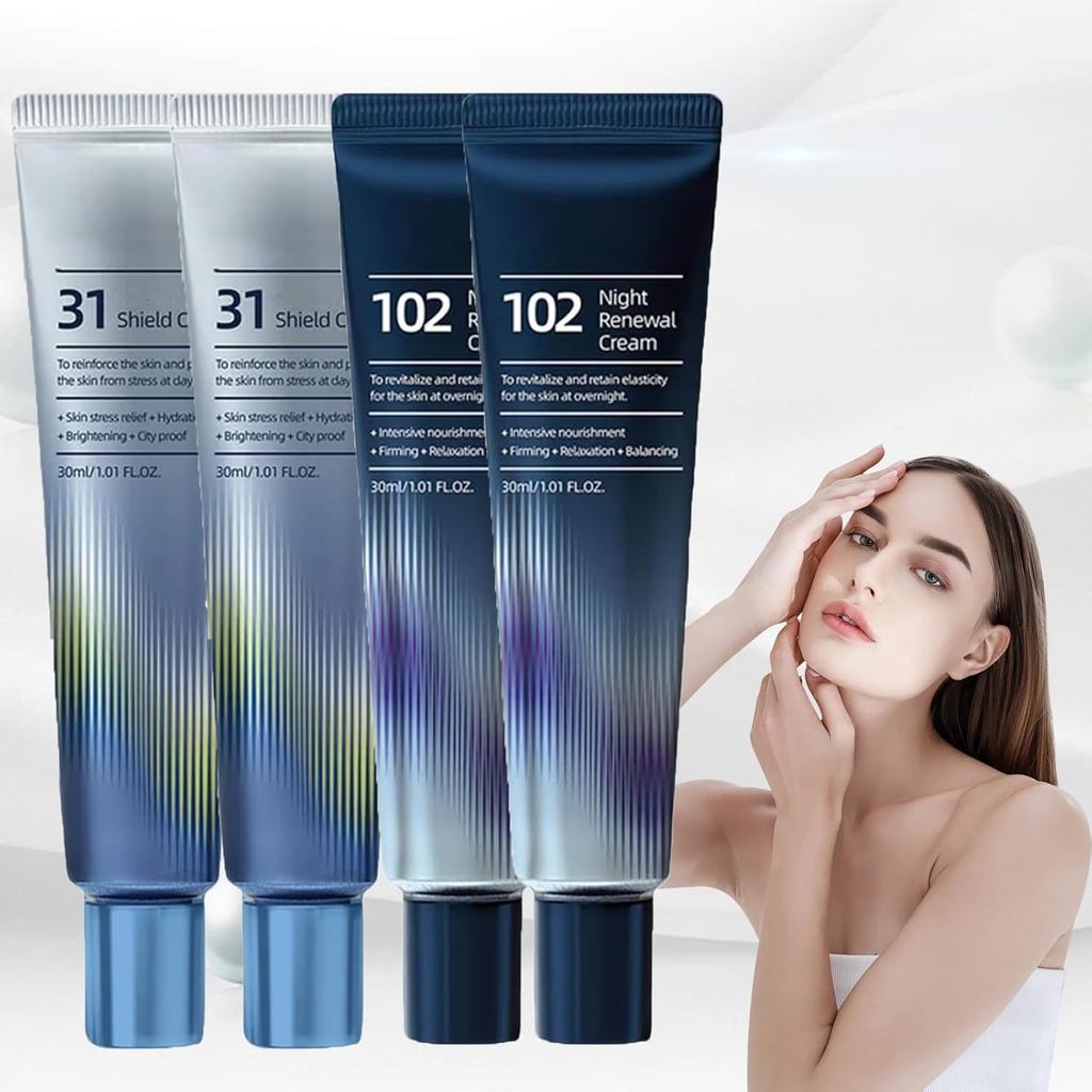 การดูแลผิว all day & night Protection Cream,all day & night 2-Pack Cream for Face (4PCS)
