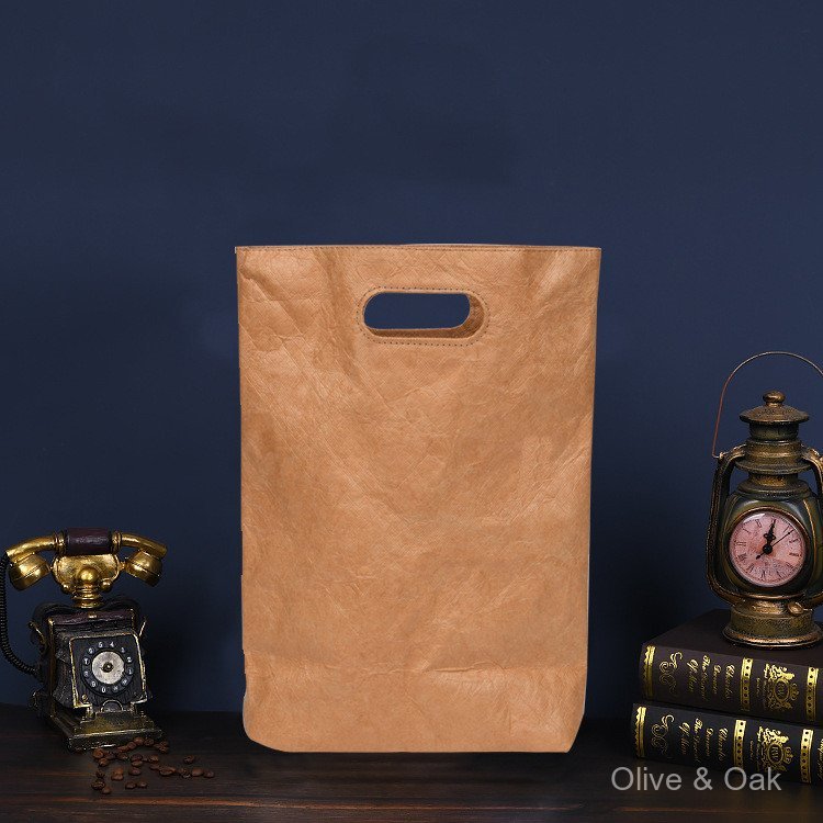 Blank Ready Stock Dupont Paper Bag โลโก้พิมพ์ได้ Washable Kraft Paper Tote Bag Tyvek Gift Shopping B