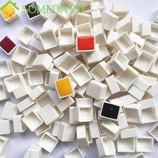 SOMEDAYZL จานสี 6/12/24/48 ชิ้นสีขาวครึ่งแพนส์ศิลปิน 3.2 มิล…