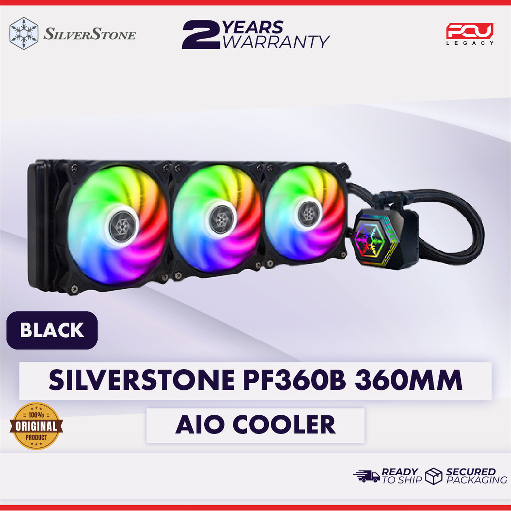 SILVERSTONE PF360B 360MM AIO CPU LIQUID COOLER - สีดํา