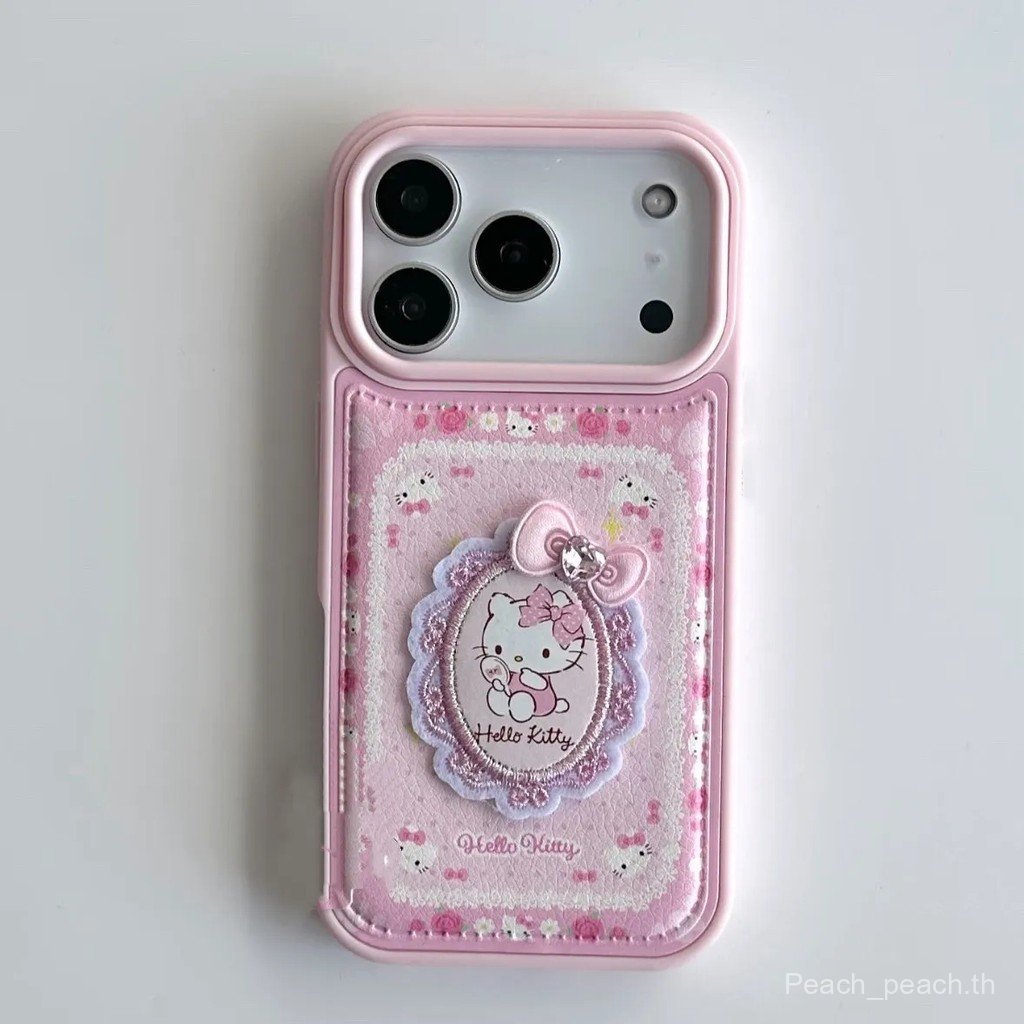 เคสโทรศัพท์ เหมาะสําหรับ iPhone น่ารักสีชมพู Tender ลูกไม้เจ้าหญิงน้อย KT แมว iPhone17pro/16/15/14/13 เคสโทรศัพท์ 12 หวาน xs เคสป้องกัน UIZM