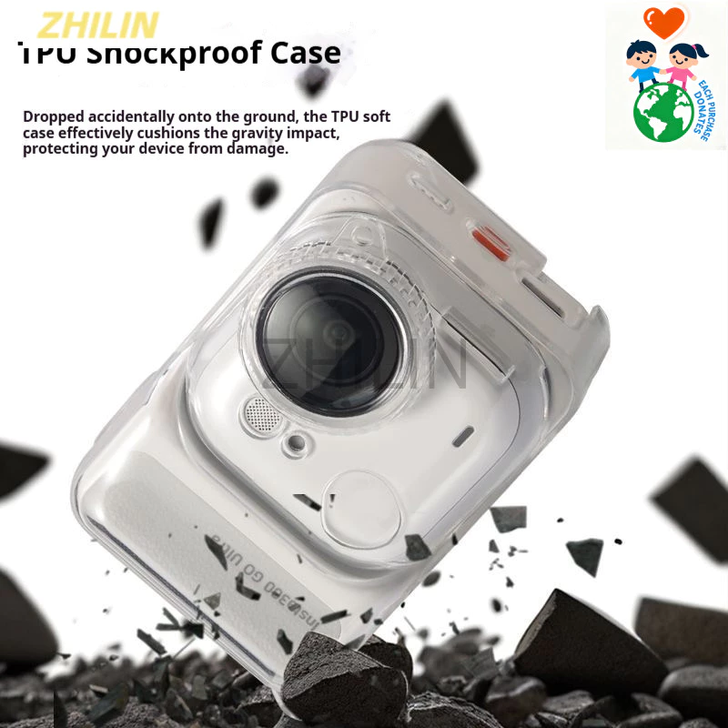 (ในสต็อก) สําหรับ Insta360 Go Ultra TPU Clear เคสป้องกันพร้อมเชือกป้องกันการสูญหายฝาครอบร่างกายโปร่งใสครอบคลุมเต็มรูปแบบฝาครอบเลนส์ป้องกันรอยขีดข่วนสําหรับ Insta360 Go Ultra thumbnail 5
