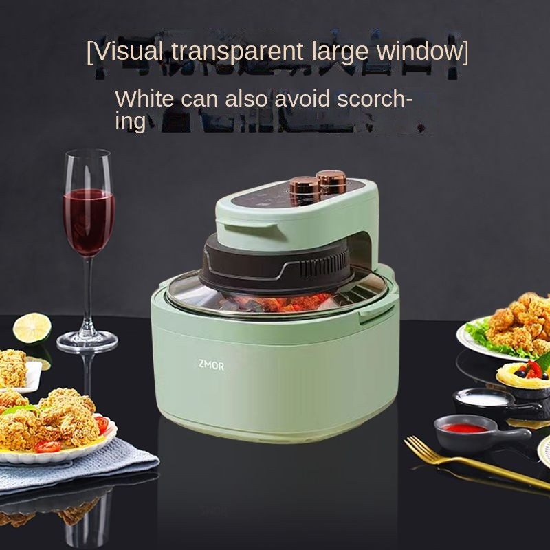 Visual air fryer household rotary electric oven oil-free automatic intelligent multi-function 8L lar