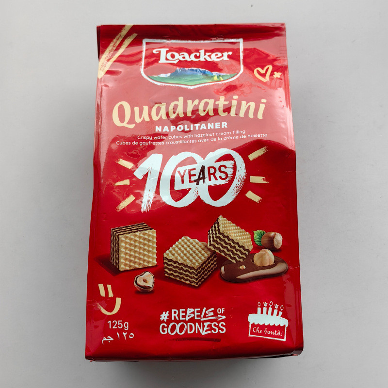Loacker Loacker Lais เวเฟอร์บิสกิตอิตาลีนําเข้าขนมขนมแต่งงานของที่ระลึกของขบเคี้ยว
