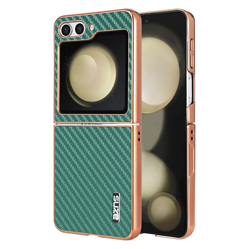 เคสคาร์บอนไฟเบอร์สําหรับ Samsung Galaxy Z Flip 7 FE ฝาครอบป้องกันการแตก GalaxyZ Flip7 7FE Flip7FE เค