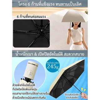 【ส่งตรงจากญี่ปุ่น】ร่มพับอัตโนมัติ เก็บง่ายใน 3 วินาที แนะนำโดยแพทย์ผิวหนัง กัน UV 100% กันความร้อน กันแสง 100% น้ำหนักเบา กันลมและกันน้ำ พกพาสะดวก ใช้ได้ทั้งแดดและฝน สำหรับผู้ชายและผู้หญิง