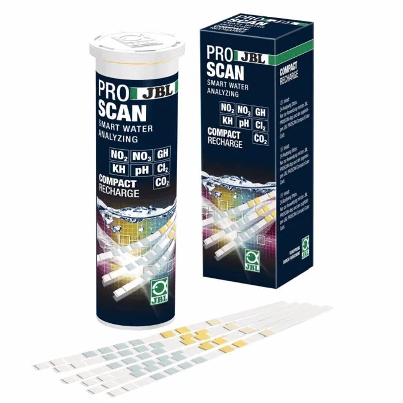 JBL Proscan Aquarium Water Test Kit Strips PH GH KH NO2 NO3 Cl2 Co2 มูลค่ากระดาษคุณภาพน้ําจืดวัดถังป