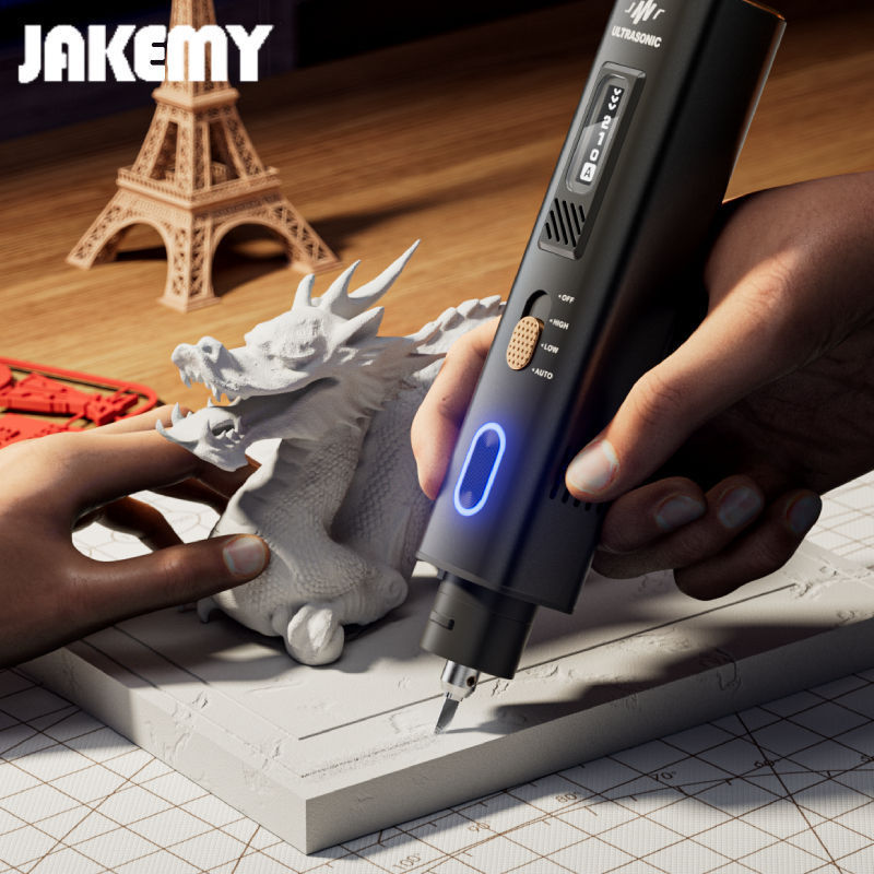 Jakemy JM-Y10 PRO มีดตัดอัลตราโซนิกป้องกันความร้อนมาก DIY ไฟฟ้าตัดแกะสลักเครื่องมือบดเหมาะสําหรับบอร