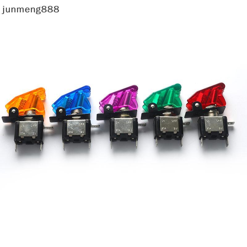 Junmeng888 รถบรรทุกรถยนต์ Illuminated Led Toggle Switch ความปลอดภัยเครื่องบิน Flip Up Cover Guard 12