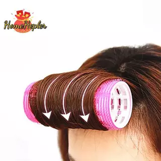HomeHepler 4size Hair Rollers Hair Curlers Lazy Curler Hair Roller พร้อมแผ่นอลูมิเนียมใหม่