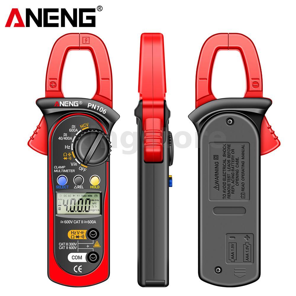 ANENG PN106 4000 นับ CLAMP Meter AC/DC แอมป์มิเตอร์โวลต์มิเตอร์เครื่องทดสอบไฟฟ้า True RMS มัลติมิเตอ