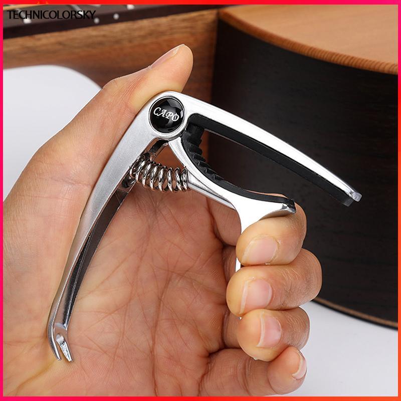 Technicolorsky Metal Guitar Capo สําหรับ Acoustic/Electric/Classic Trigger Change Tune Key Clamp TSY