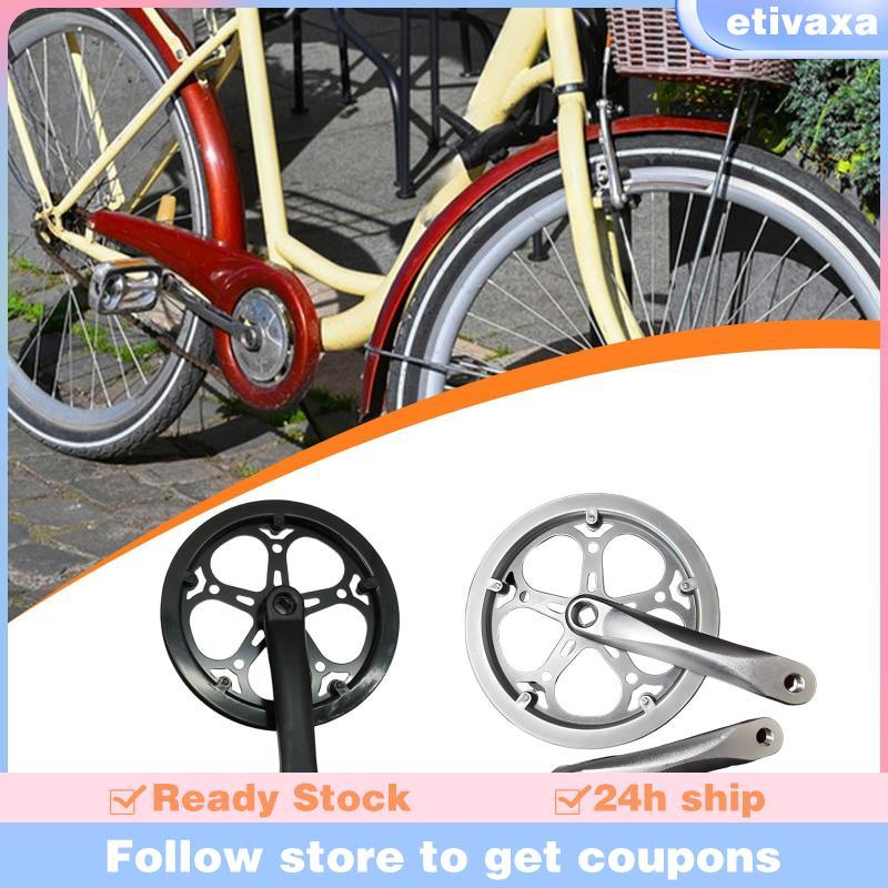 [Etivaxa] ล้อโซ่จักรยาน Crankset 52T ติดตั้งง่าย มาพร้อมการ์ดโซ่คู่