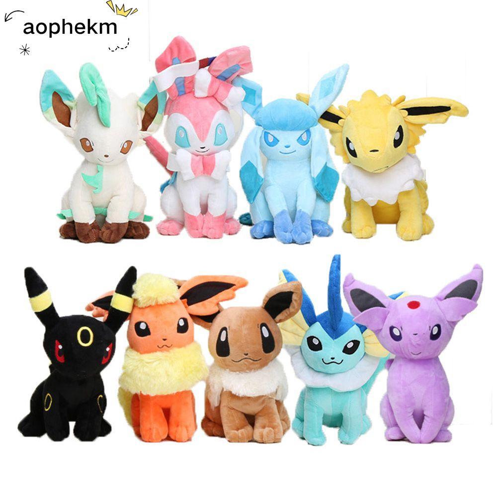 AOPHEKM 20 ซม.Eevee Plush ของเล่น Umbreon Vaporeon Flareon เด็กผ้าฝ้ายนุ่มยัดไส้รูป