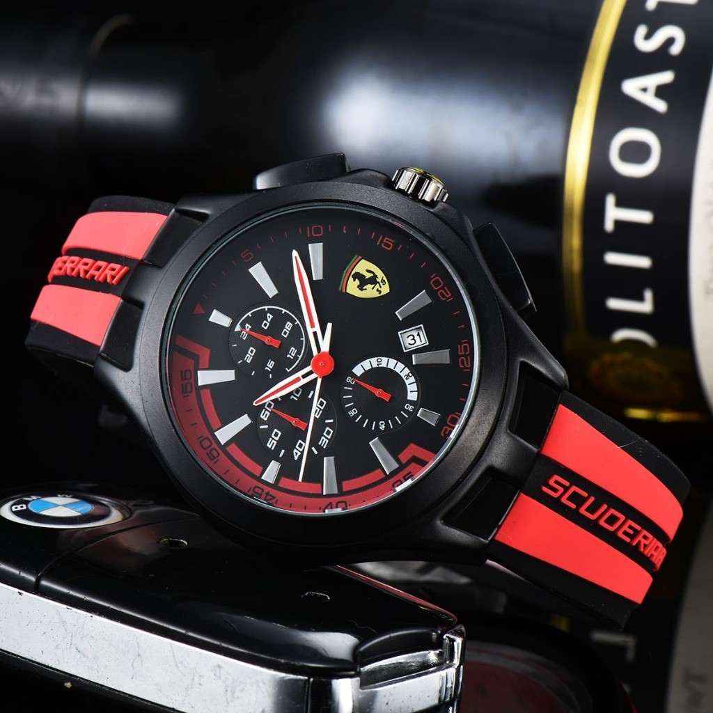 Ferrari สไตล์ใหม่แนวโน้มแฟชั่นนาฬิกาข้อมือควอตซ์การเคลื่อนไหว Casual All-Match นาฬิกา Rui นาฬิกา ys