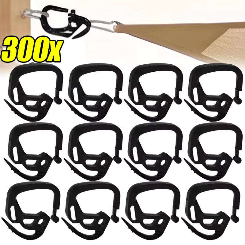 50-300 ชิ้น Universal Sun Shade สุทธิคลิปยึด - พลาสติกทนทานล็อคกันลมสําหรับกลางแจ้ง Shade Sails & Ca