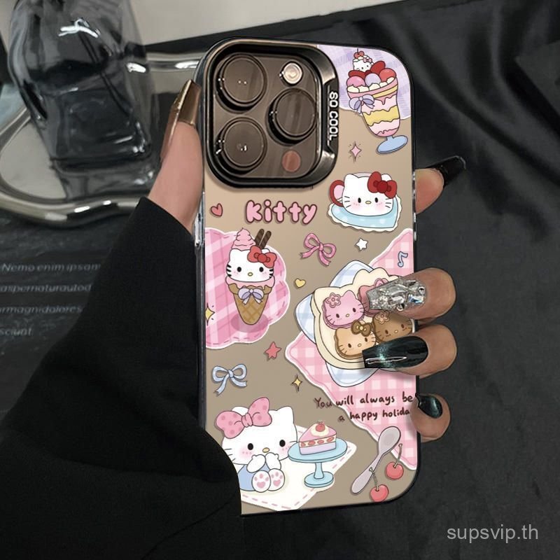 เคสโทรศัพท์โทรศัพท์ขนมฤดูร้อนไอศกรีมลูกแมวเหมาะสําหรับiPhone 17promax 17 16 15 14 promax 13promax 12