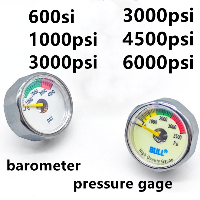M8X1 M10X1 FX Gauge สําหรับ PCP ,3000psi 3500psi 4500psi 6000psi 250Bar เครื่องวัดความดัน Air ปั๊มอุ