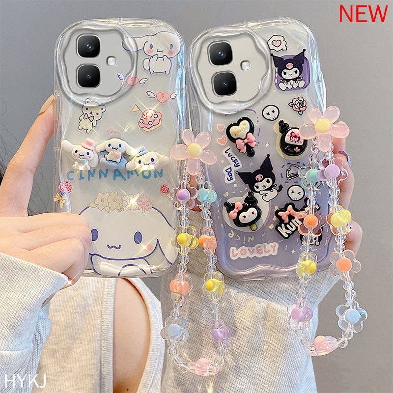 เคส INFINIX Smart20 เคสโทรศัพท์ซิลิโคนอ่อนนุ่ม TPU การ์ตูนดอกไม้โปร่งใสTTM