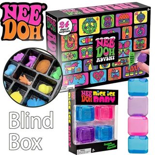 NeeDoh Advent Calendar Squishy Toys Surprise Box for Kids Christmas Easter Stress Relief Fun Gift
