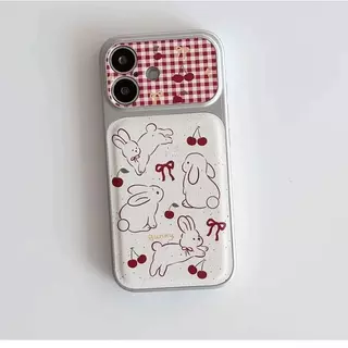 เคสโทรศัพท์ลายกระต่ายน่ารัก ใช้ได้กับ iPhone 13/11/12/17/14/15 Plus/16 Pro Max ผลิตจากหนังแท้คุณภาพสูง กันกระแทกและทนทาน