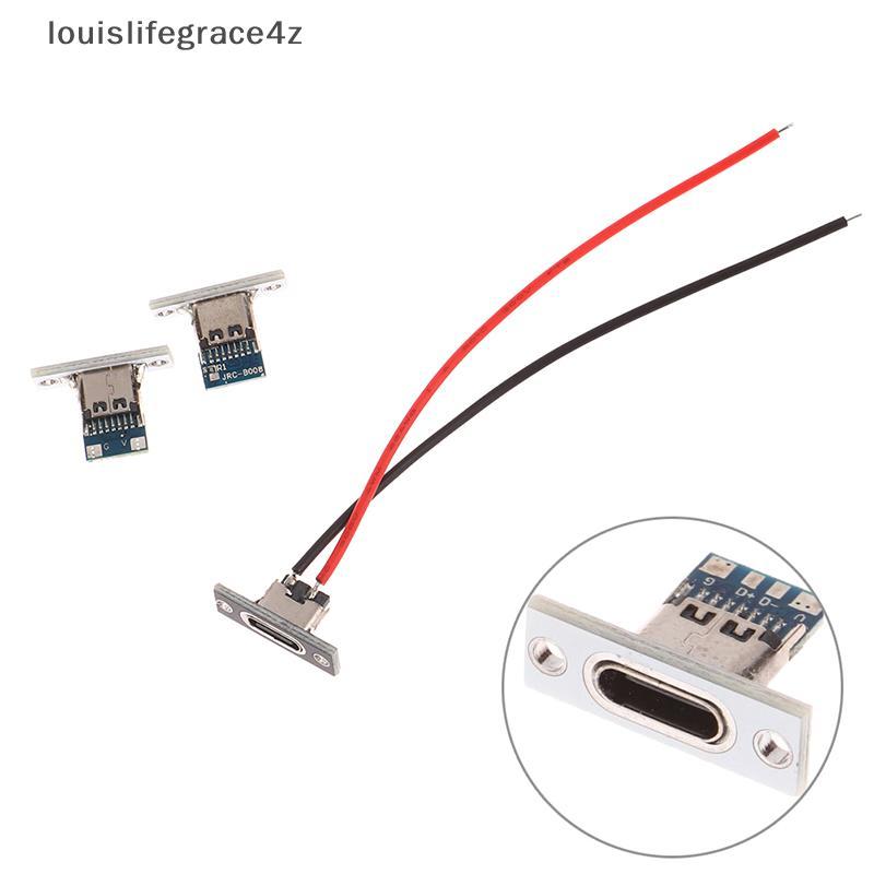 USB Ja Type-C 2Pin 2P 4P กันน้ํา Strip Line Of Solder Joint หญิงเชื่อมต่อ Ja ชาร์จพอร์ต USB Type C Soet Connector