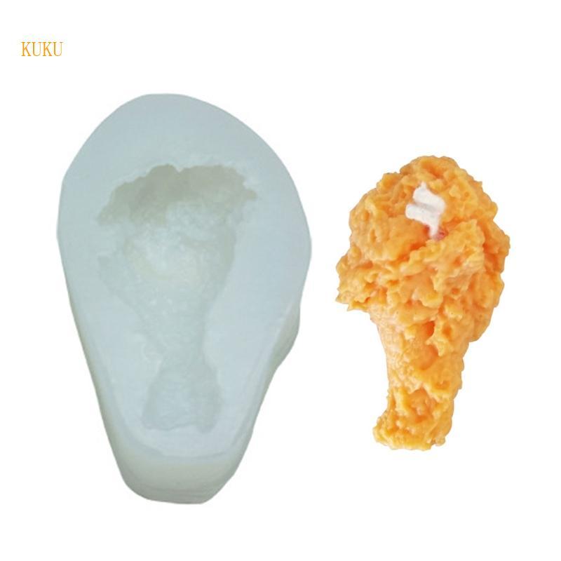 KU* ซิลิโคน Clay Moulds จําลองไก่ขารูปร่างสําหรับ Home Party ตกแต่งตัวอย่างจอแสดงผล Props