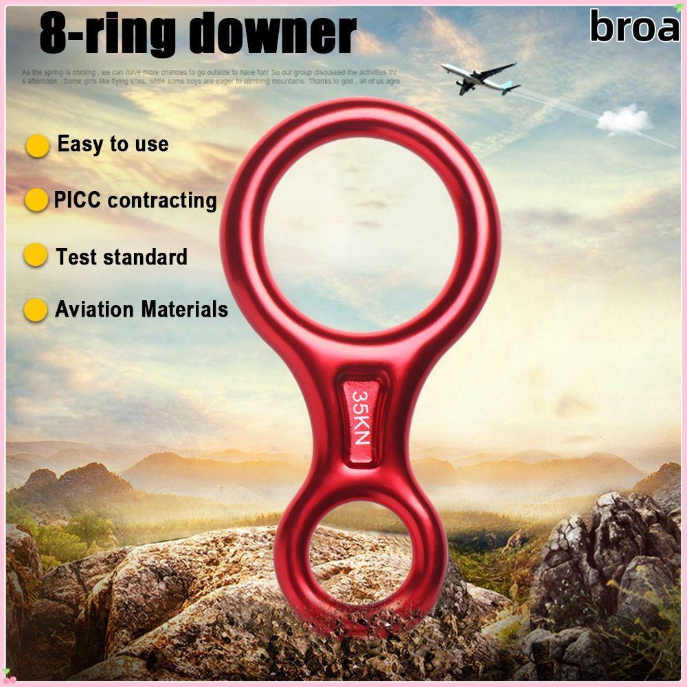 BROA Rock Climbing Descenders 14.6*7.5 ซม.เกียร์อุปกรณ์ 8 Word Downhill แปดแหวน