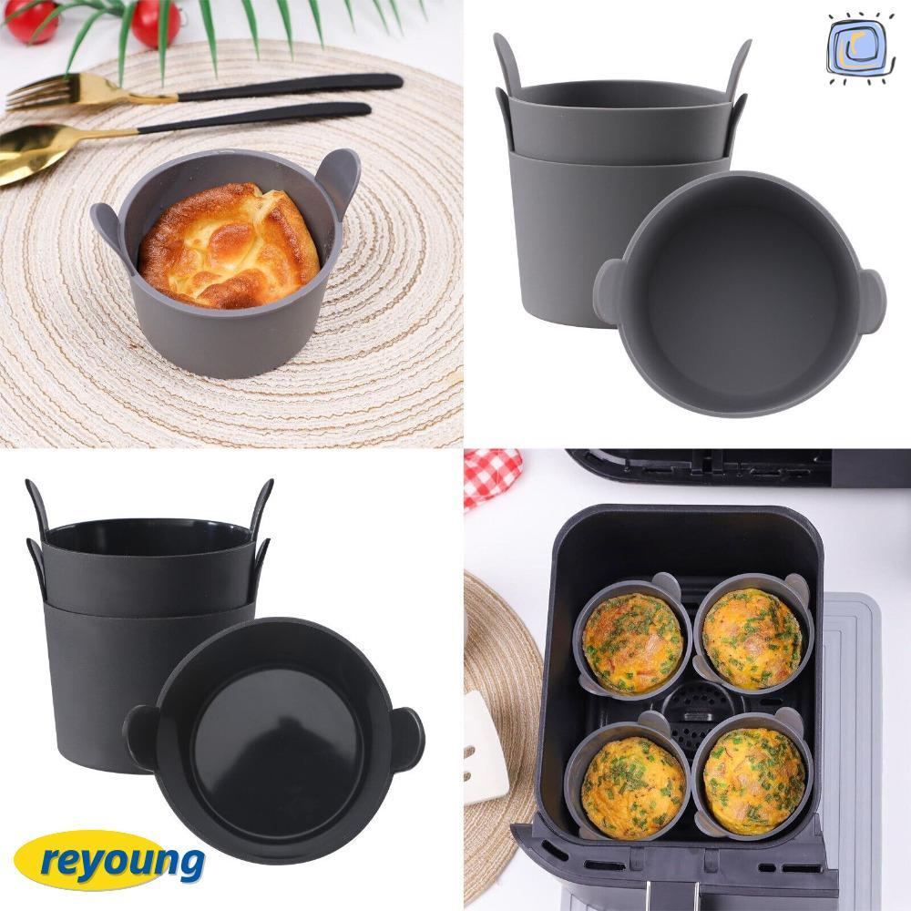 REYOUNG Eggs Ramekins, Accessories Air Fryer Air Fryer Egg Poacher Moulds, Soft Tool Silicone Meal เ