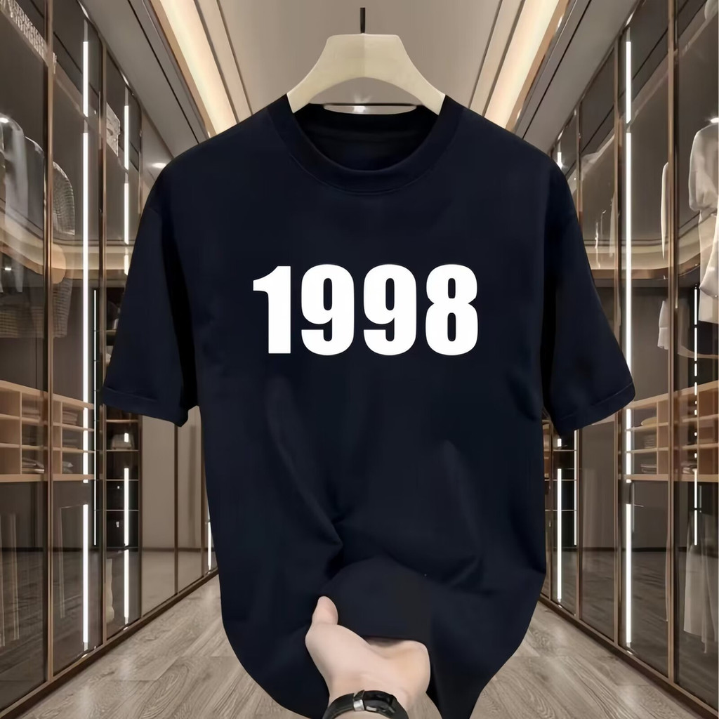 20262025เสื้อยืดแขนสั้นสไตล์ใหม่ผู้ชาย ins Street Wear ยุโรปอเมริกันสไตล์ฮิปฮอปรอบคอ Bottoming เสื้อ