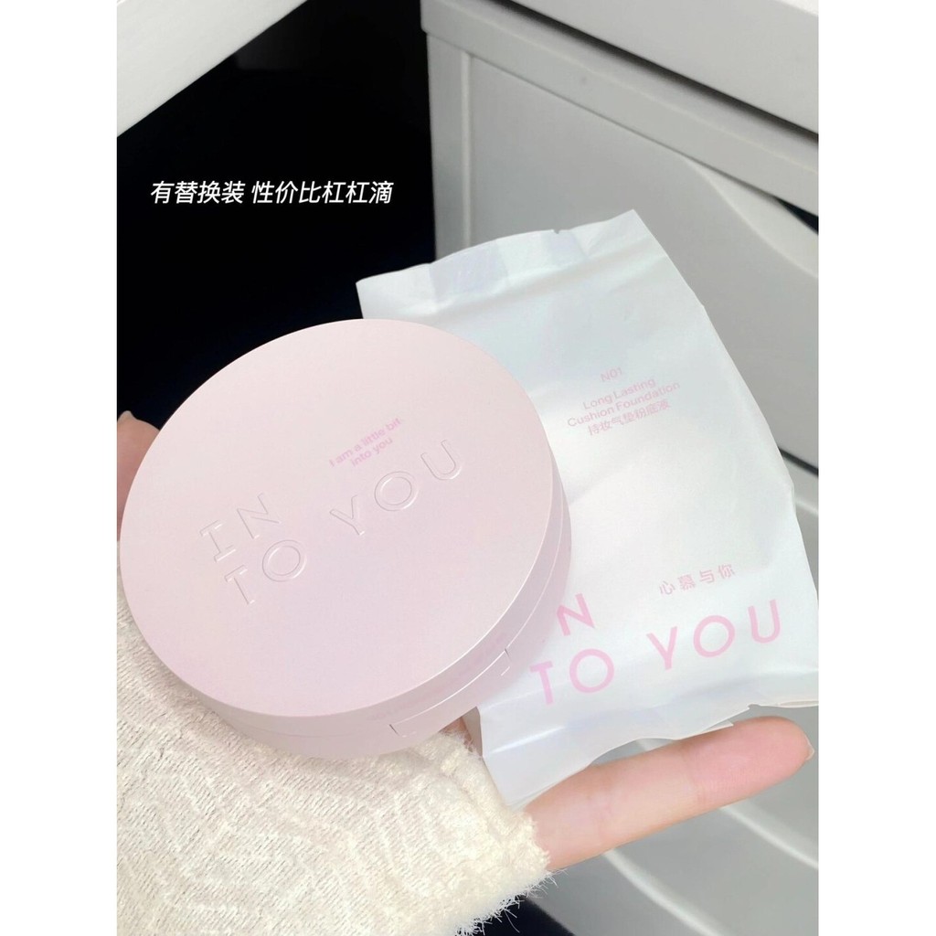 แป้งพัฟ cushion Xin Mu Hold Makeup with You Cushion with Relacement!รองพื้นเหลวคอนซีลเลอร์แต่งหน้าไม