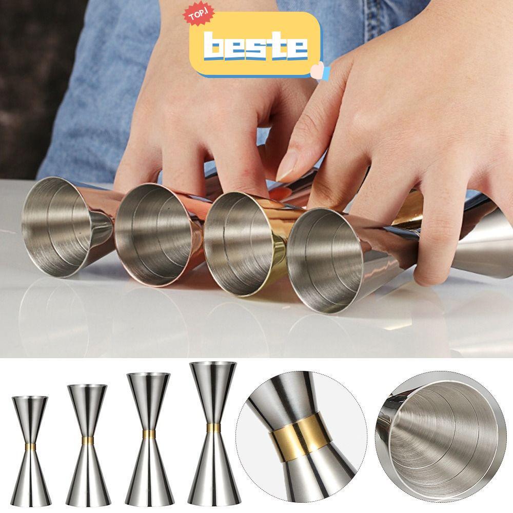 BESTE Bar วัด Jigger การวัด OZ/ML ด้านใน Double Cocktail Jigger วัดแท่งสแตนเลส Jigger Home