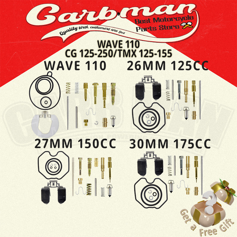 ชุดซ่อมคาร์บูเรเตอร์ สําหรับ WAVE110 PZ19 Z26 PZ27 PZ30 พร้อมเจ็ทสํารอง CG125 150 200 250