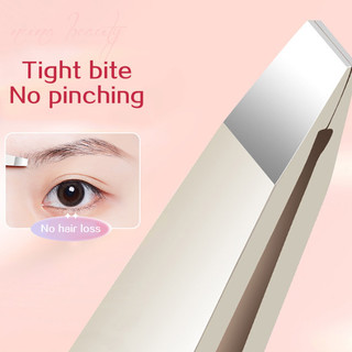Stainless Steel Precision Tweezers ,Tip Slant Tweezerfor Eyebrow & Hair Removal Beauty Tools