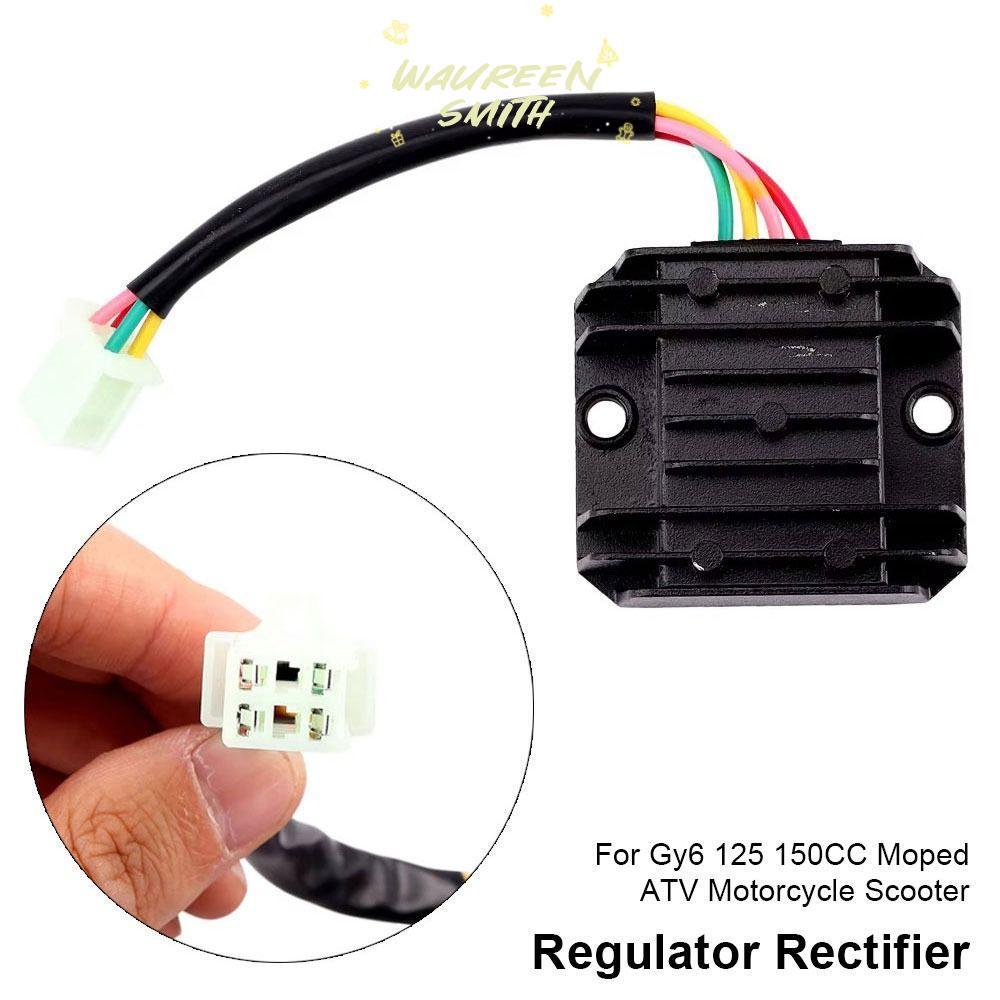 WAUREEN 1 ชิ้น Full Wave Regulator,อลูมิเนียม 4 สายRegulator Rectifier, 4 Pins 12 โวลต์รถจักรยานยนต์สกู๊ตเตอร์อุปกรณ์เสริมสําหรับ Gy6 125 150CC Moped ATV – โปรปัง