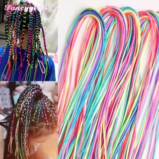 Mix Colorful Hair Braids Rope Styling Hair Accessories Girl DIY Hair Ribbons Wig Hair Extensions