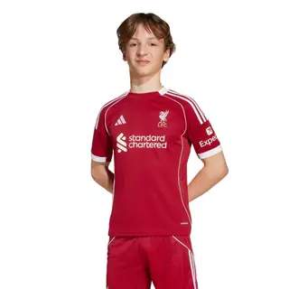 adidas ฟุตบอล เสื้อฟุตบอลชุดเหย้า Liverpool FC 25/26 เด็ก สีแดง JV6436