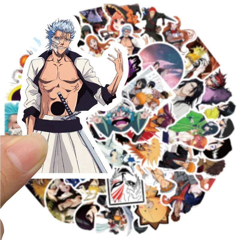 10/30/50pcs Japanese Anime BLEACH Stickers Kurosaki Ichigo Rukia Inoue Decal Phone Skateboard Luggag