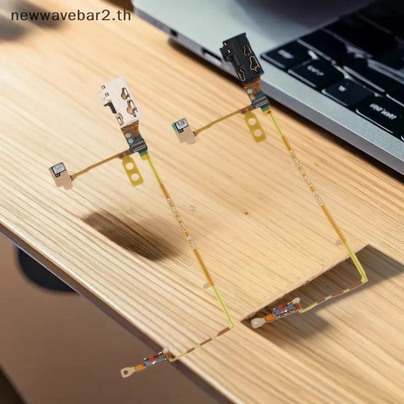 # waveba # สําหรับ IPod Nano 5 5th Gen ck สีขาวหูฟังแจ็คเสียงถือสวิทช์โมดูลไมโครโฟน Flex Cable Repai