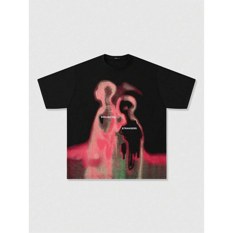 2026休闲印花ROMWE MEN Street Life ผู้ชาย Retro Street สไตล์ CharaCOD XDC4